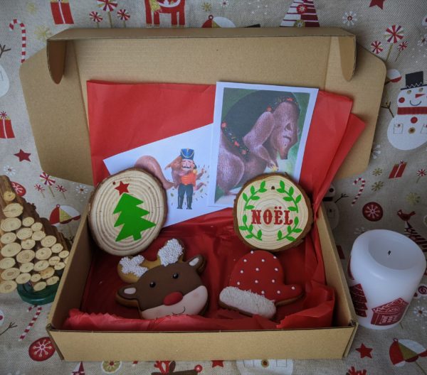box de Noël biscuit renne moufle illustrations de Noël et DIY